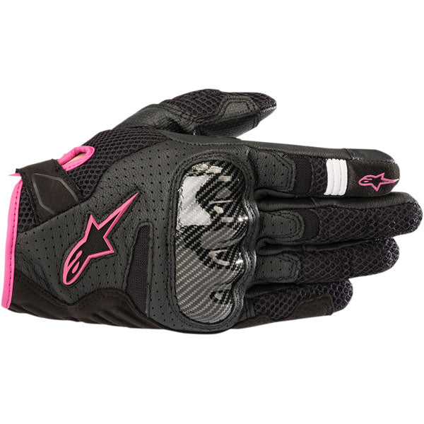Alpinestars Womens SMX1-Air V2 Motorcycle Gloves - Black/Fuschia