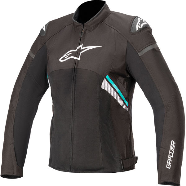 Alpinestars Womens T-Gp Plus R V3 Air Motorcycle Jacket - Black/White/Teal