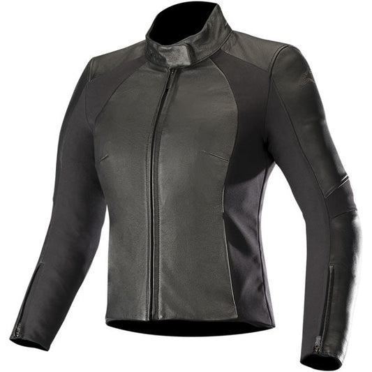 Alpinestars Womens Vika V2 Leather Motorcycle Jacket - Black