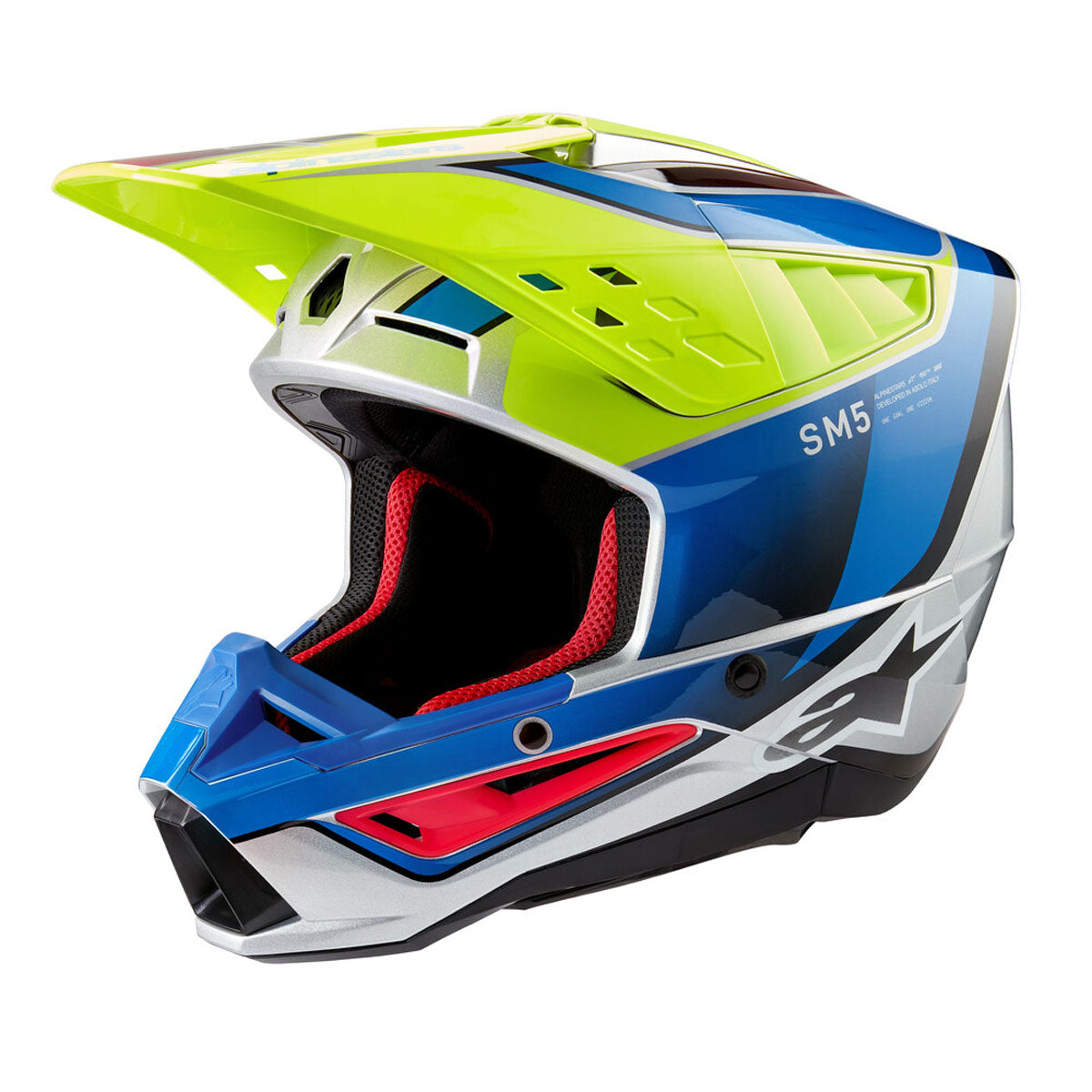 Alpinestars Suptertech M5 Sail Helmet - Yellow/Blue