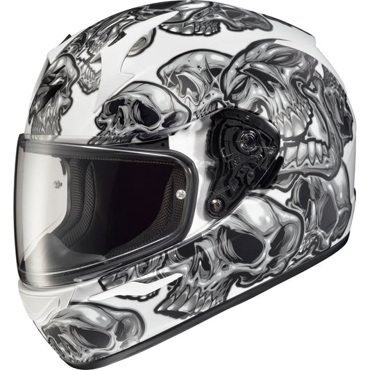 Scorpion EXO-R320 Skull-E Helmet (CLOSEOUT) - Silver