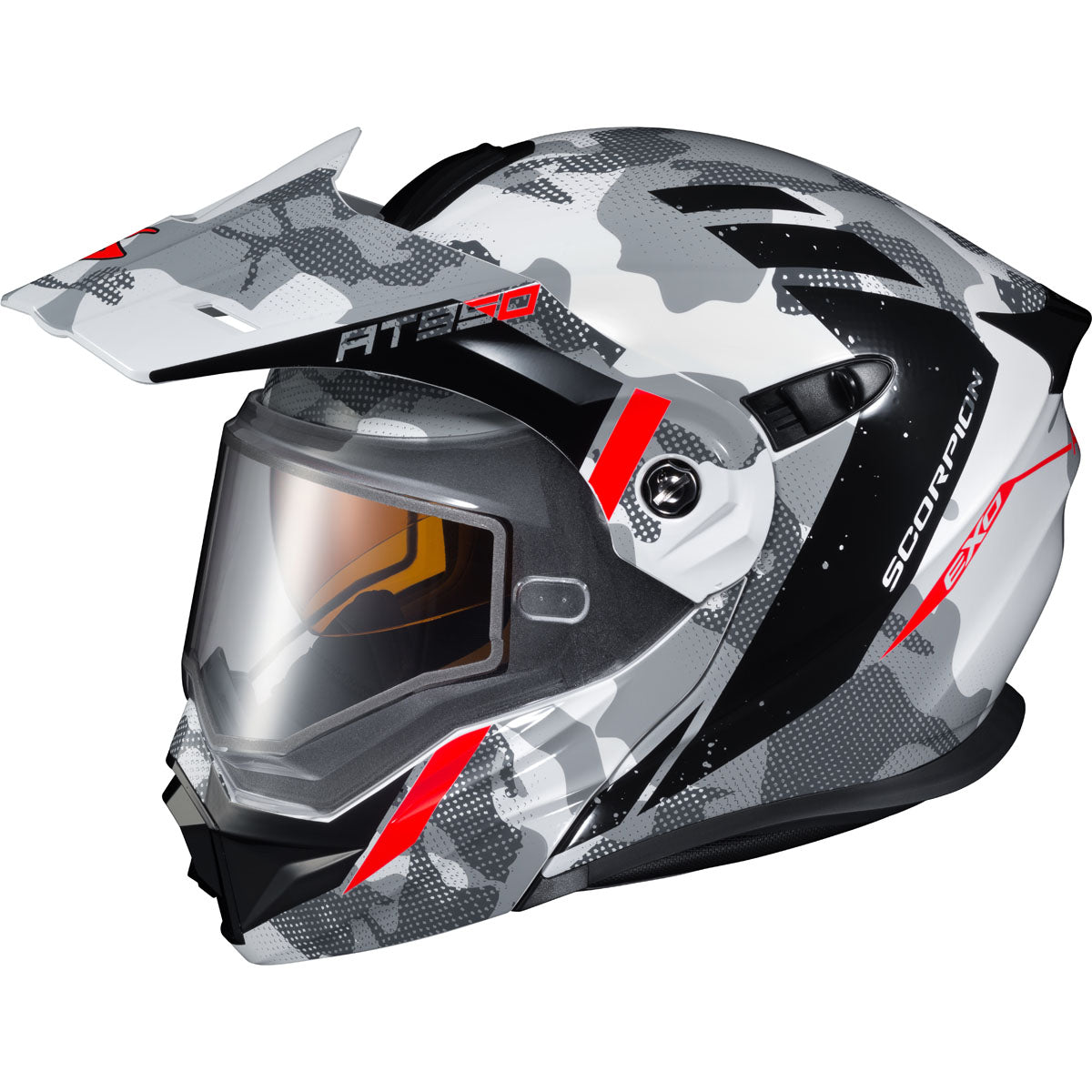 Scorpion EXO-AT950 Outrigger Snow Helmet w/ Dual Pane Shield (CLOSEOUT) - White/Grey