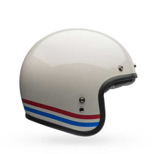 Bell Custom 500 Stripes Helmets - Pearl White