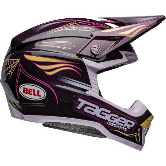 Bell Moto-10 Spherical Tagger Helmet - Purple Haze Gloss Purple/Gold