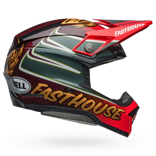 Bell Moto-10 Spherical Fasthouse DID 24 Helmets - Gloss Red/Gold