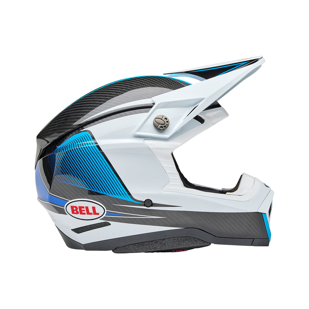 Bell Moto-10 Spherical Helmet - Evade - White/Blue