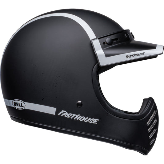 Bell Moto-3 Fasthouse Old Road Helmet - Matte/Gloss Black/White
