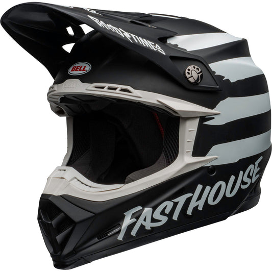 Bell Moto-9 MIPS Fasthouse Signia Helmet - Closeout - Matte Black/White