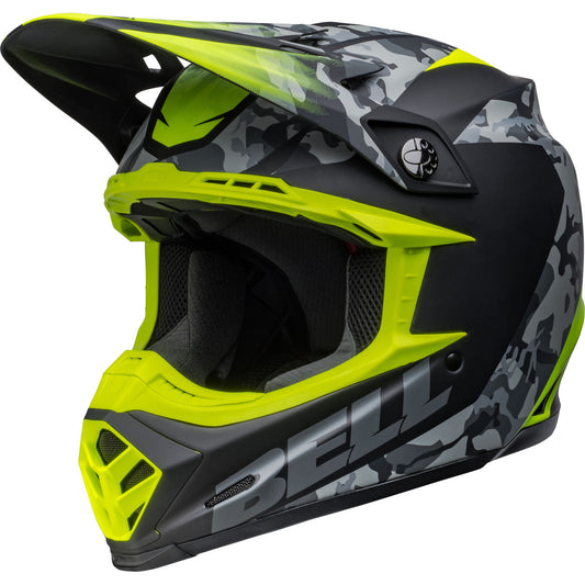 Bell Moto-9 MIPS Venom Helmet - Closeout - Matte Black Camo/Hiviz Yellow