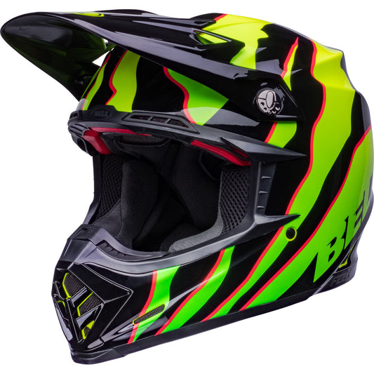 Bell Moto-9S Flex Claw Helmet - Black/Green