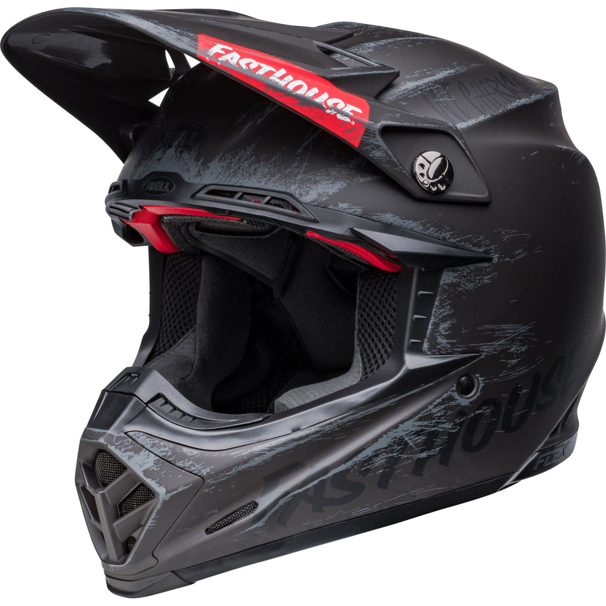 Bell Moto-9S Flex Fasthouse Mojave Helmet - Closeout - Matte Black/Gray