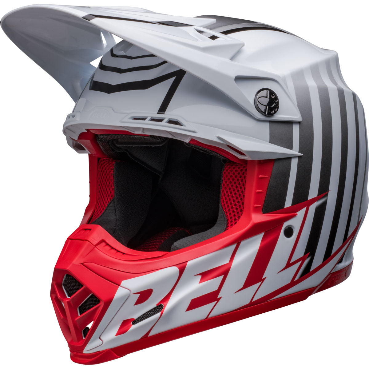 Bell Moto-9S Flex Sprint Helmet CLOSEOUT - Matte/Gloss White/Red