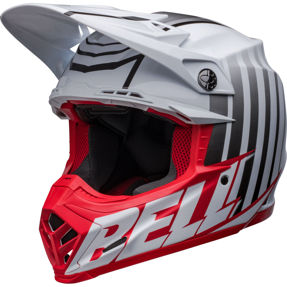 Bell Moto-9S Flex Sprint Helmet - Matte/Gloss White/Red