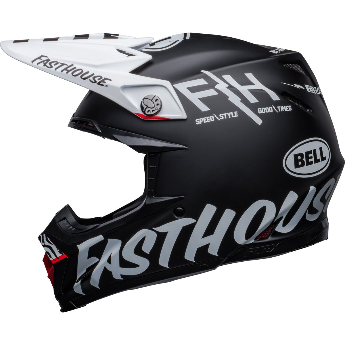 Bell Moto-9S Flex Fasthouse Flex Crew Helmet CLOSEOUT - Black/White