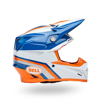 Bell Moto-9S Flex Mechant Helmets - Gloss Orange/Blue