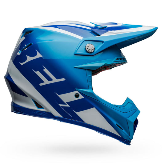 Bell Moto-9S Flex Rail Helmets - Blue/White