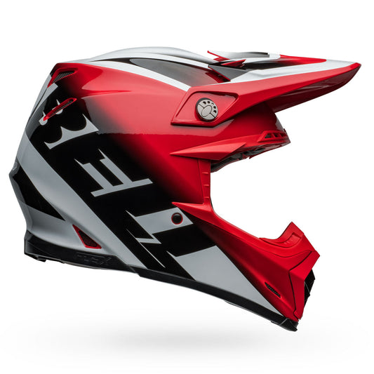 Bell Moto-9S Flex Rail Helmets - Red/White