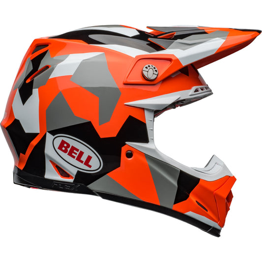 Bell Moto-9S Flex Rover Helmet CLOSEOUT - Gloss Orange Camo