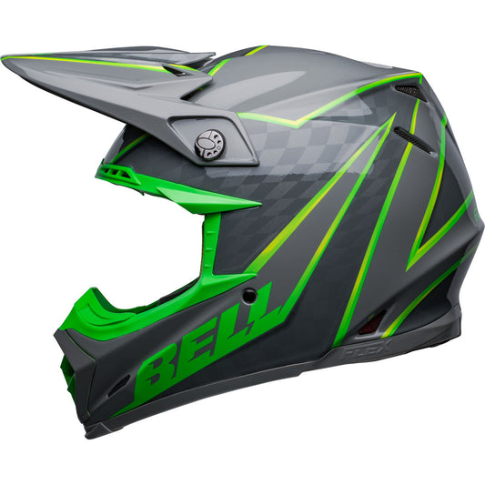 Bell Moto-9S Flex Sprite Helmet - Grey/Green