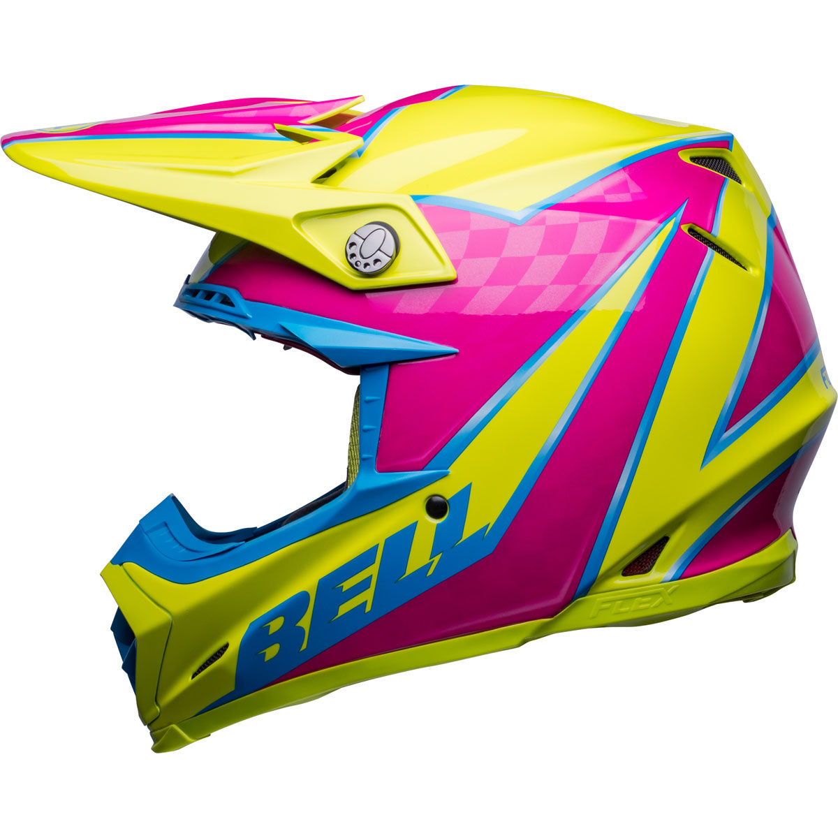 Bell Moto-9S Flex Sprite Helmet - Yellow/Magenta