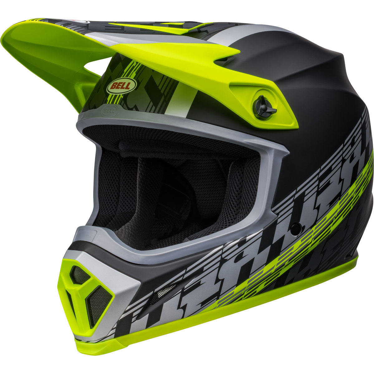 Bell MX-9 MIPS Offset Helmet CLOSEOUT - Matte Black/Hiviz Yellow