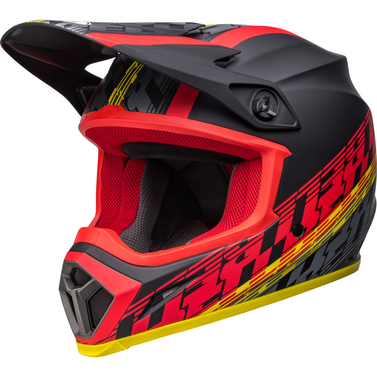 Bell MX-9 MIPS Offset Helmet CLOSEOUT - Matte Black/Red