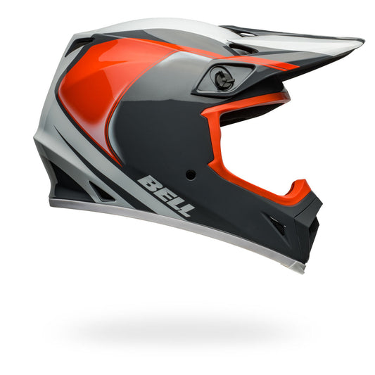 Bell MX-9 MIPS Dart Helmets CLOSEOUT - Gloss Charcoal/Orange