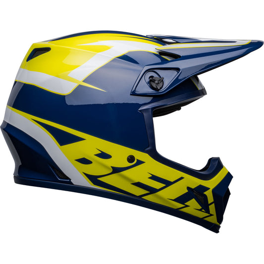 Bell MX-9 MIPS Spark Helmet - Blue/Yellow