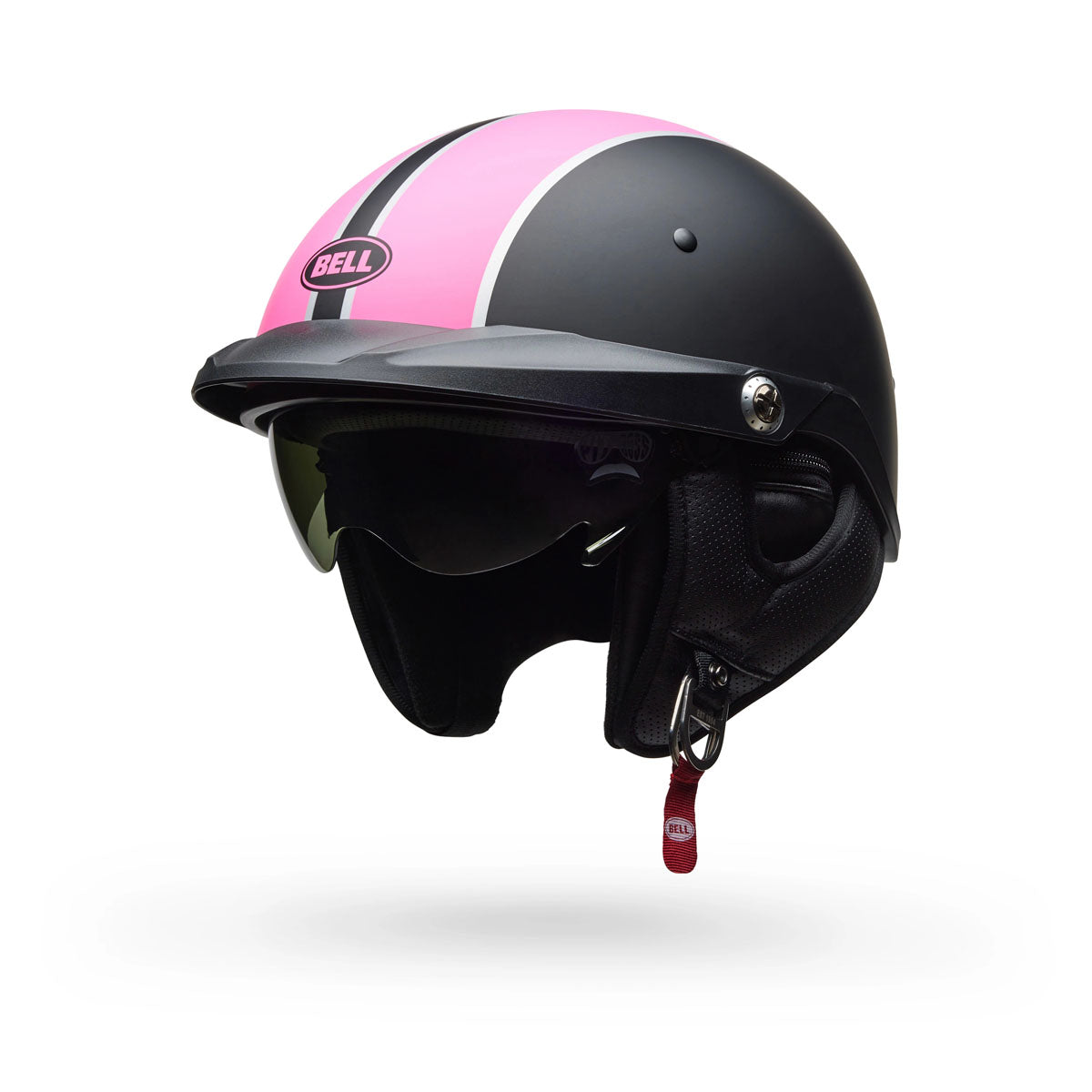 Bell Pit Boss Pinned Helmet - Matte Black/Pink