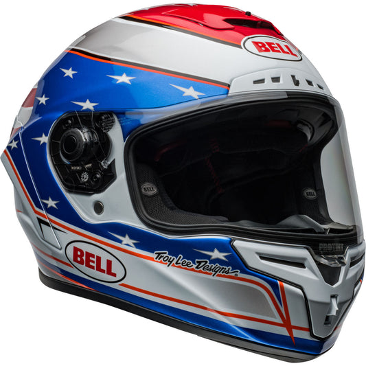 Bell Race Star DLX Flex Beaubier 24 Helmet - Gloss White/Blue