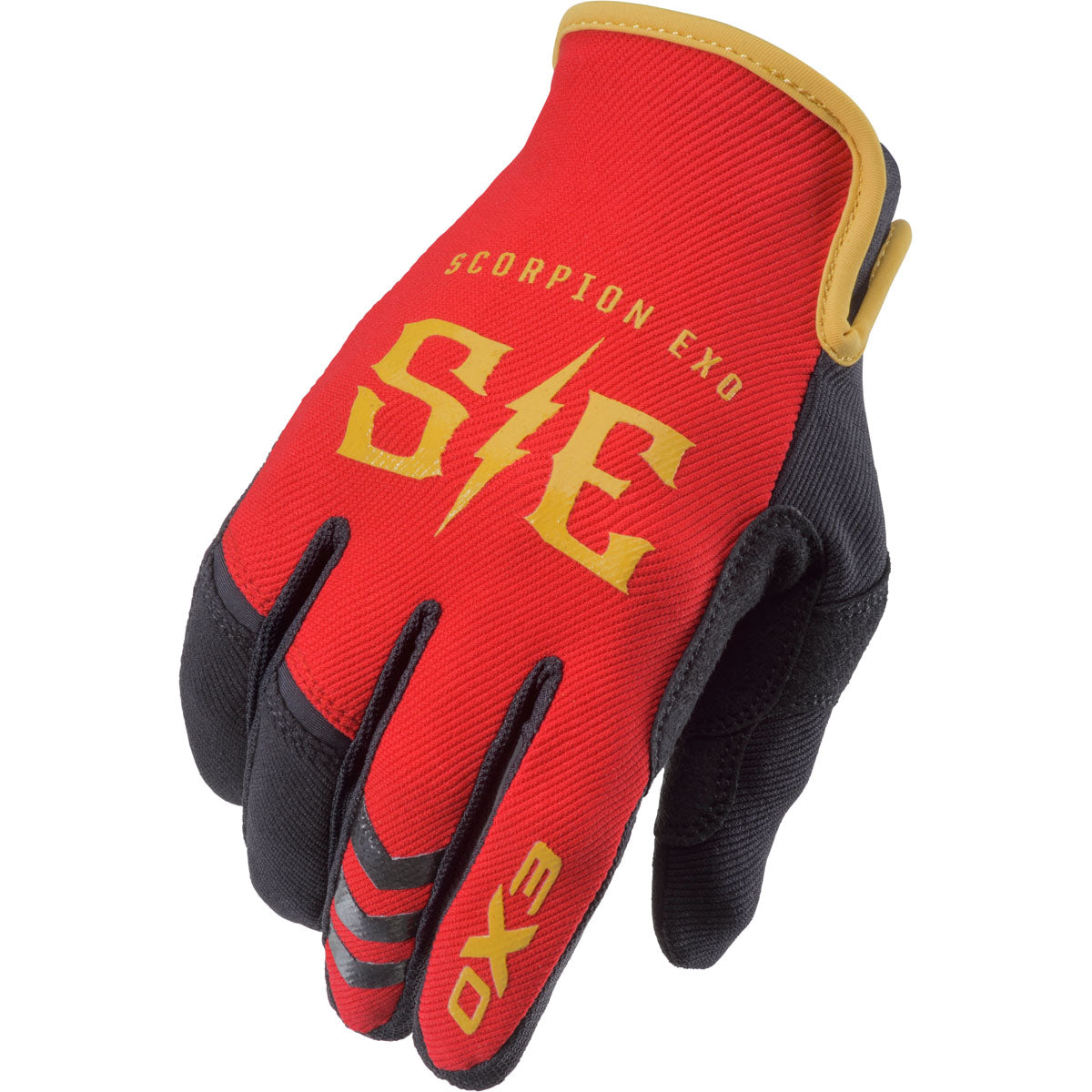 Scorpion EXO Air-Stretch Gloves - Charge Red/Gold