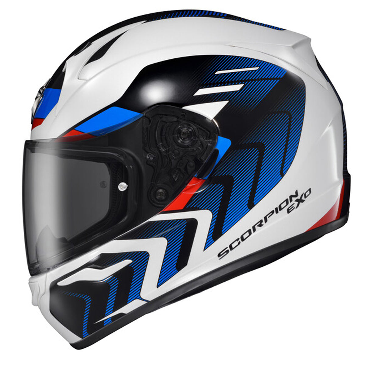 Scorpion EXO EXO-R320 Alchemy Helmet CLOSEOUT - White/Blue/Red