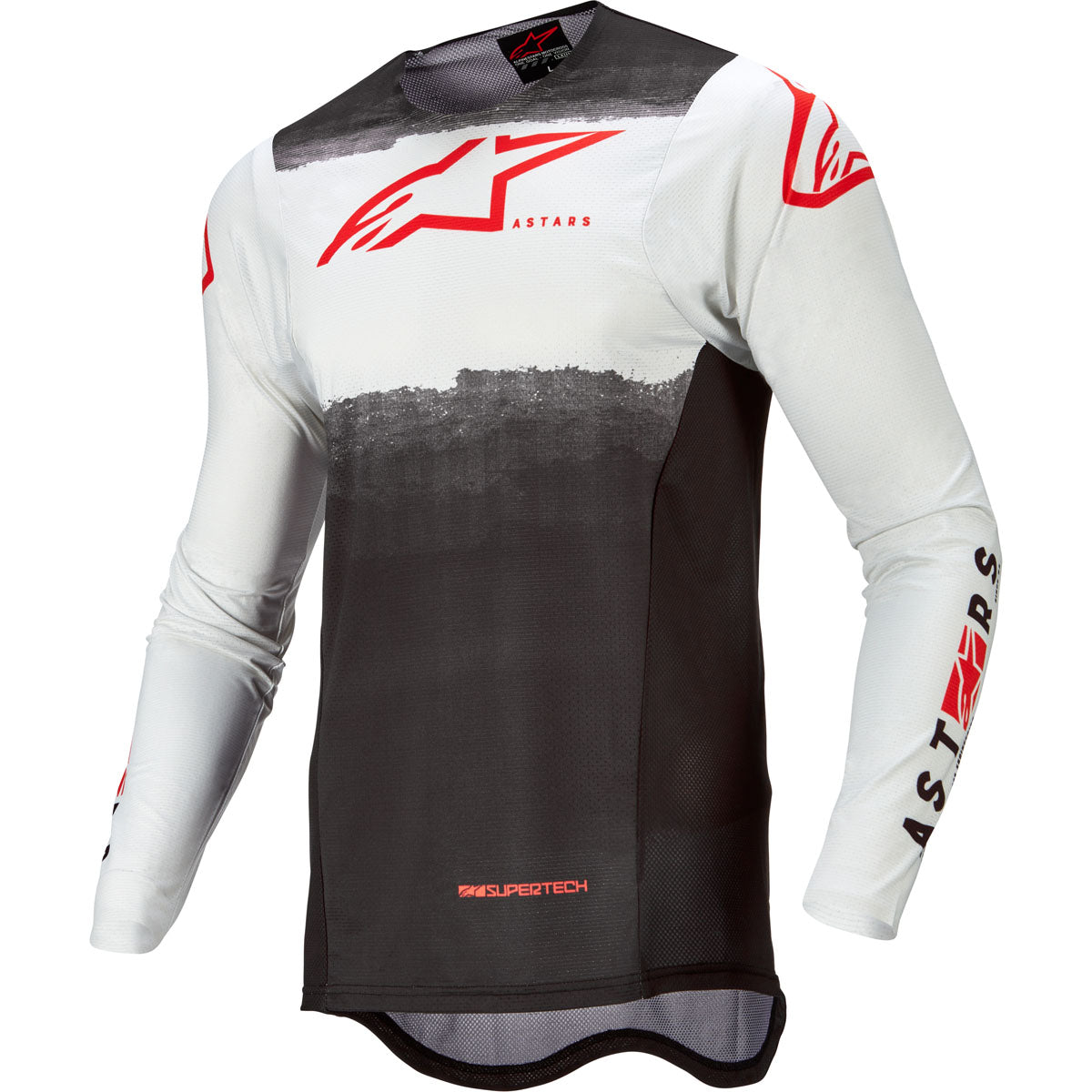 Alpinestars Supertech Foster Jersey - White/Black/Red Fluorescent