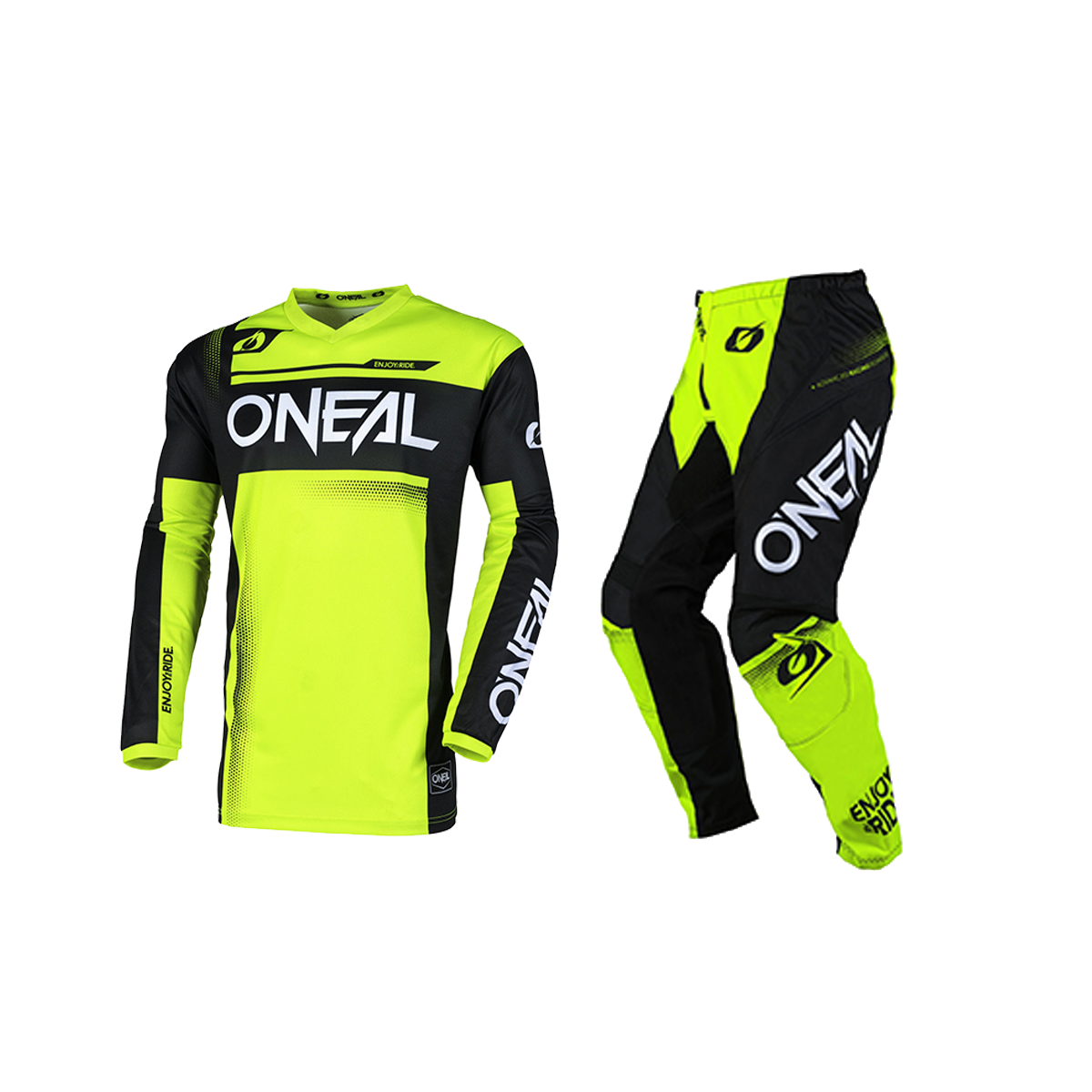 O'Neal Element Racewear V.25 Gear Set / Jersey Pant Combo - Black/Neon