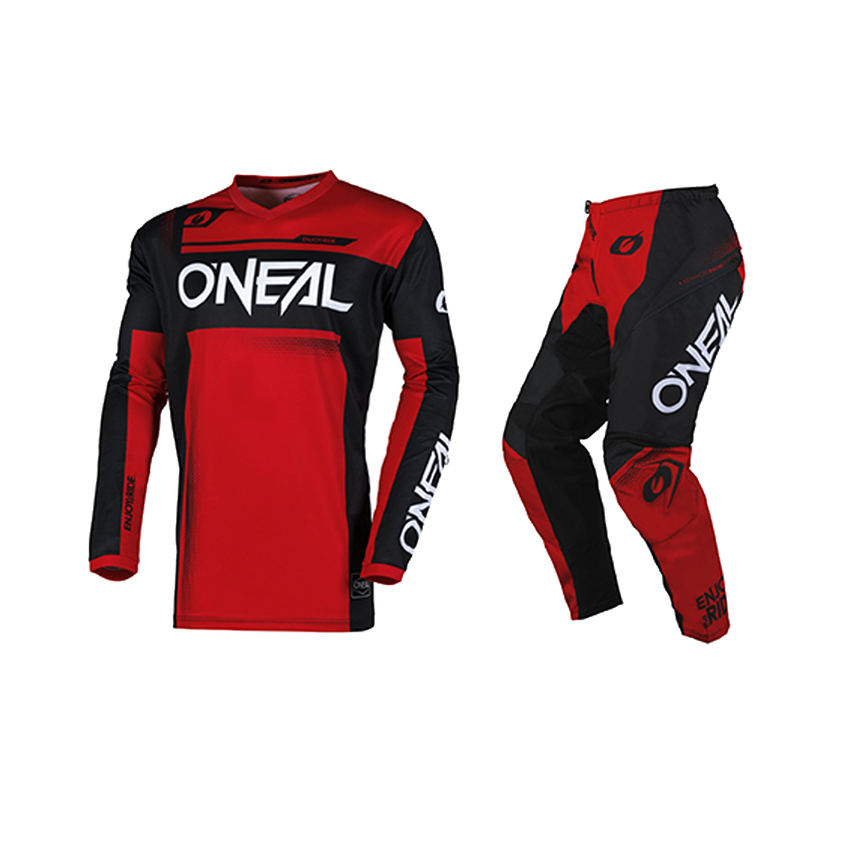 O'Neal Element Racewear V.25 Gear Set / Jersey Pant Combo - Black/Red