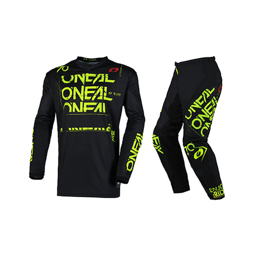 O'Neal Element Static V.25 Gear Set / Jersey Pant Combo - Black/Neon