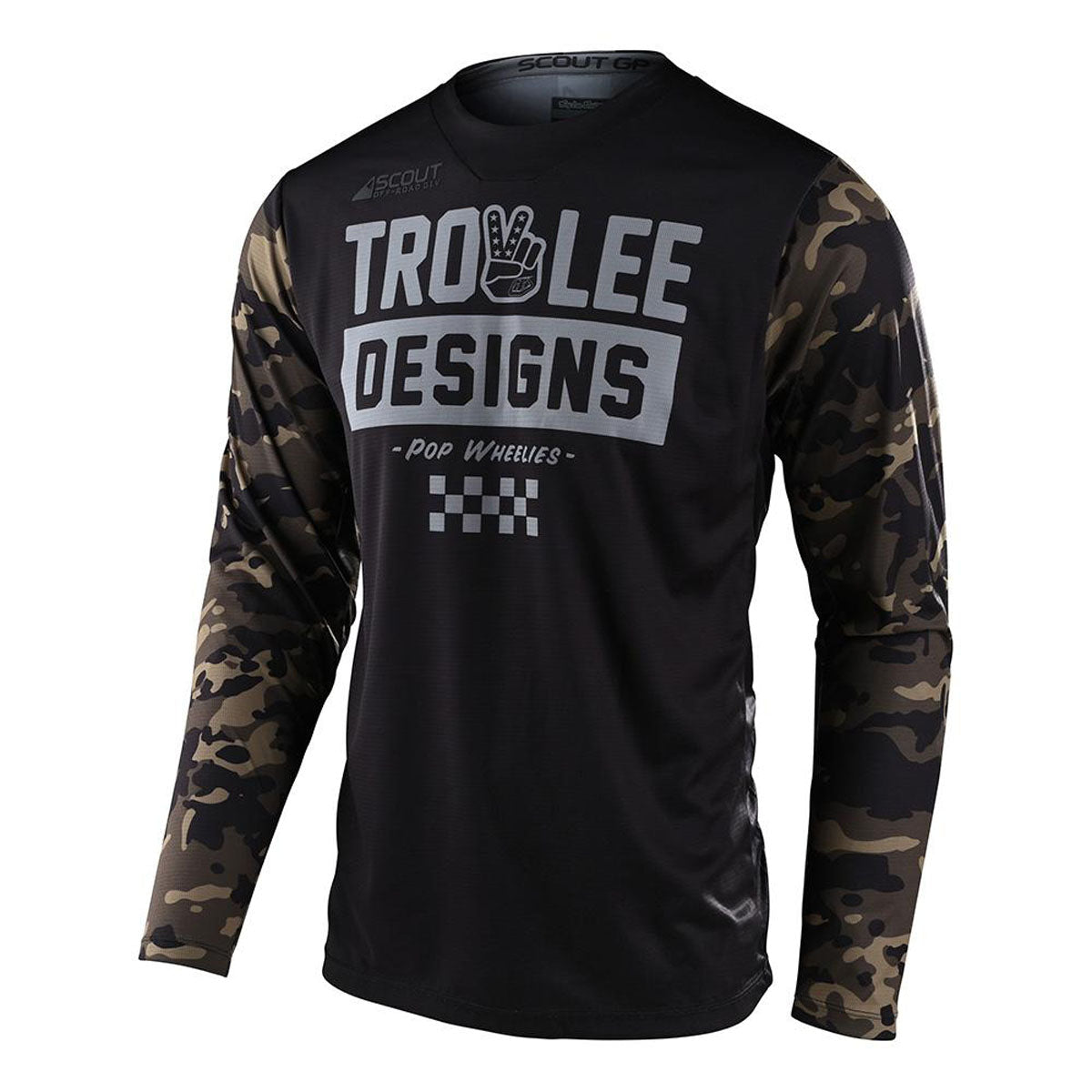 Troy Lee Designs Scout GP Jersey - Peace & Wheelies - Camo Green