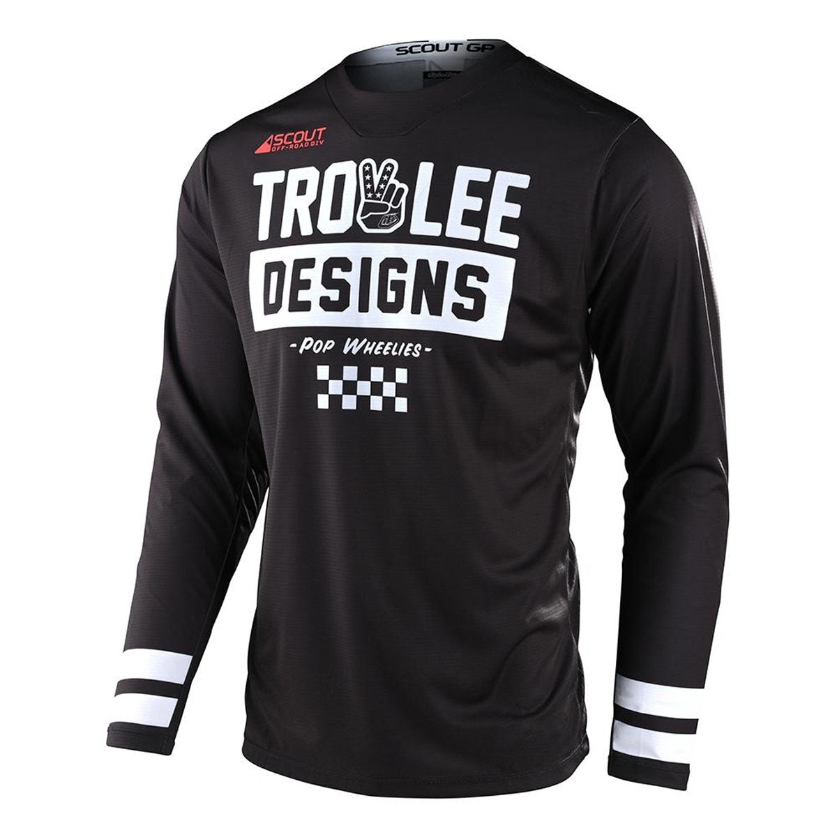 Troy Lee Designs Scout GP Jersey - Peace & Wheelies CLOSEOUT - Black