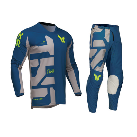 Thor Launchmode Forge Gear Set / Jersey Pant combo - Blue