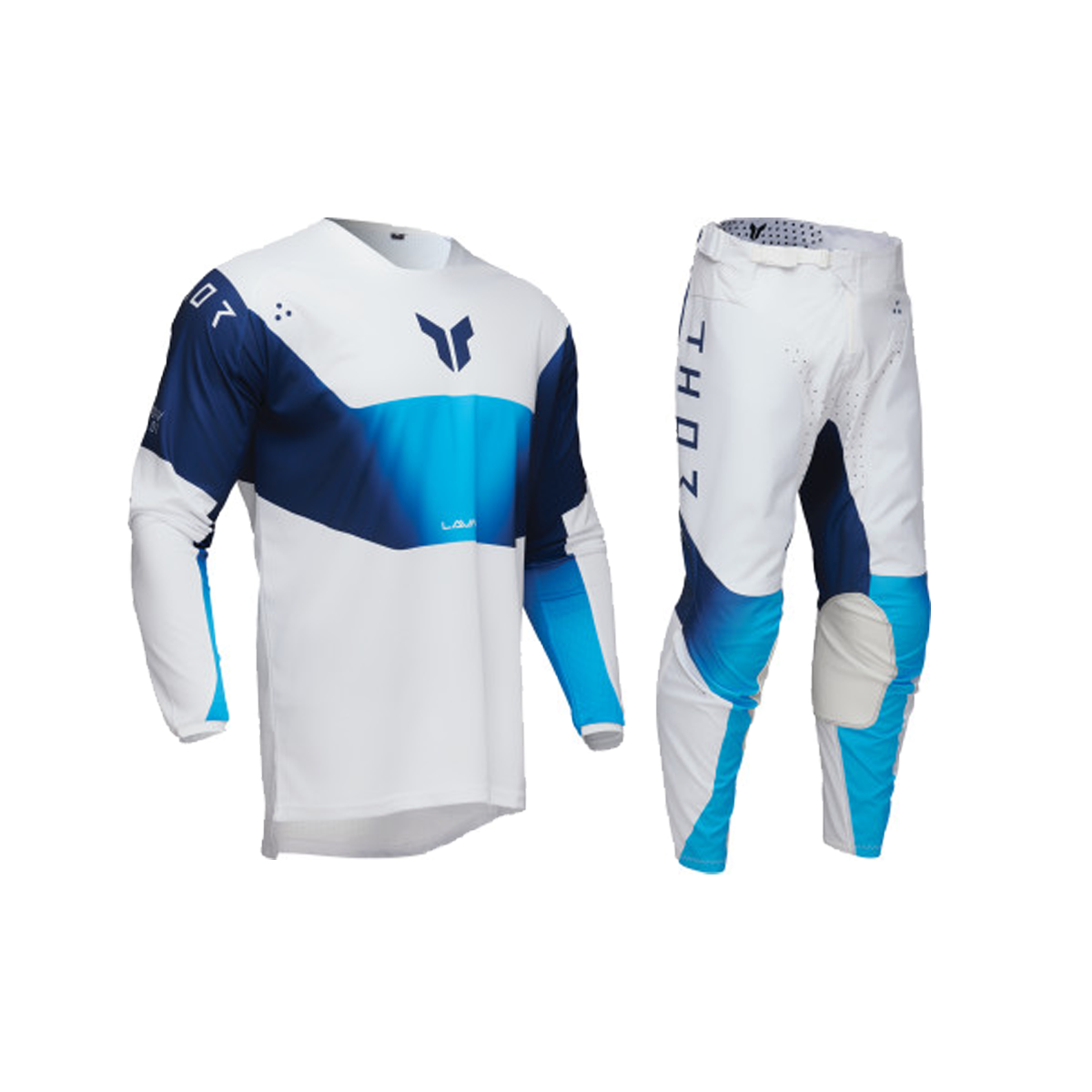 Thor Launchmode Storm Gear Set / Jersey Pant combo - White