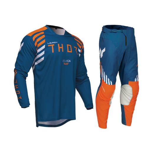 Thor Launchmode Zone Gear Set / Jersey Pant combo - Blue