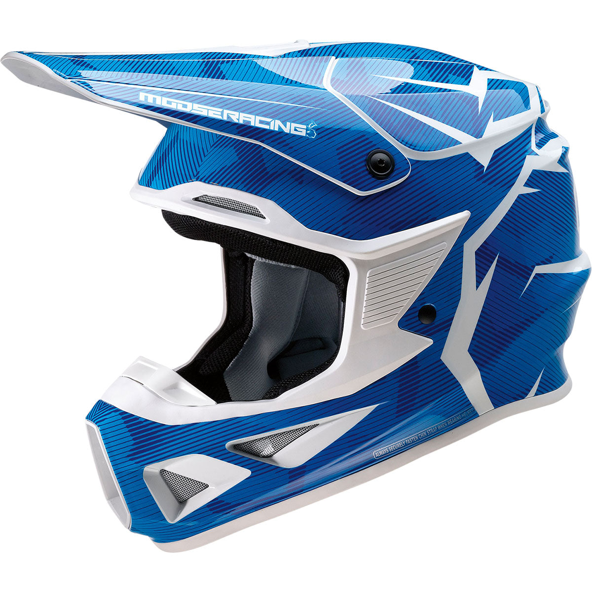 Moose Racing F.I. MIPS Helmet - Agroid Camo Blue/White