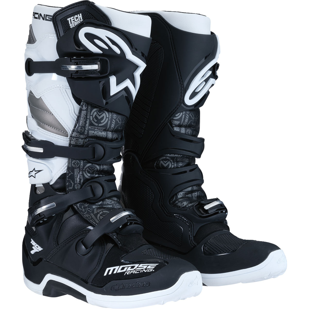 Moose Racing Tech 7 Boots - Black/White/Gray