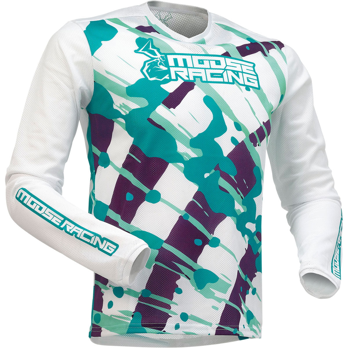 Moose Racing Youth Agroid Mesh Jersey CLOSEOUT - Purple/Teal