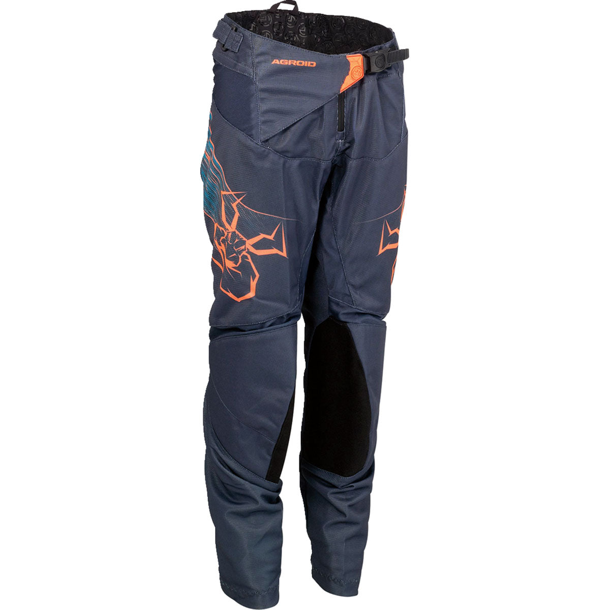 Moose Racing Youth Agroid Vented Pants CLOSEOUT - Blue/Orange