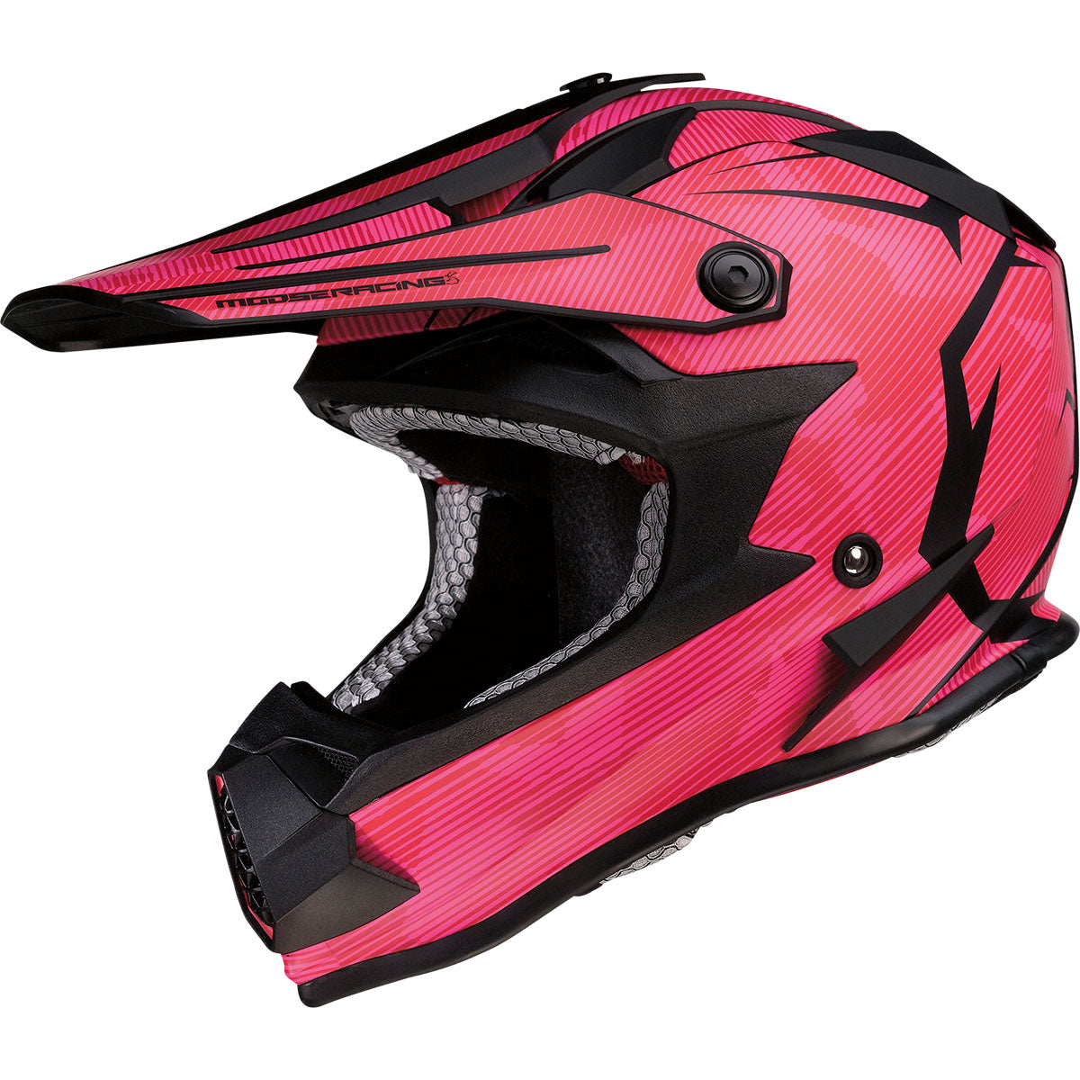 Moose Racing Youth F.I. MIPS Helmet - Agroid Camo Pink/Red