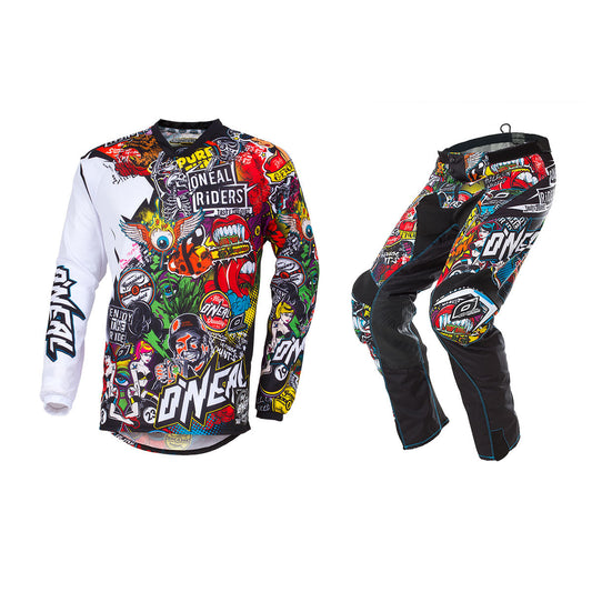 O'Neal Mayhem Lite Crank MX Gear Set - Black/Multicolor