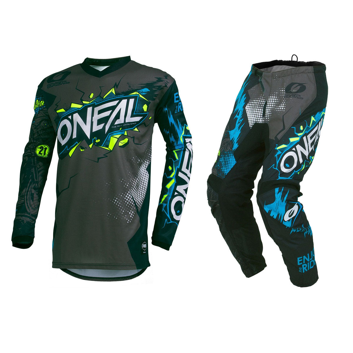 O'Neal Element Villain MX Gear Set - Gray