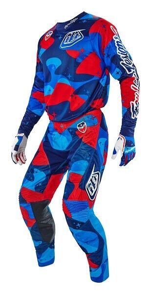 Troy Lee Designs Scout GP Cosmic Jersey & Pant Combo Set Camo Blue