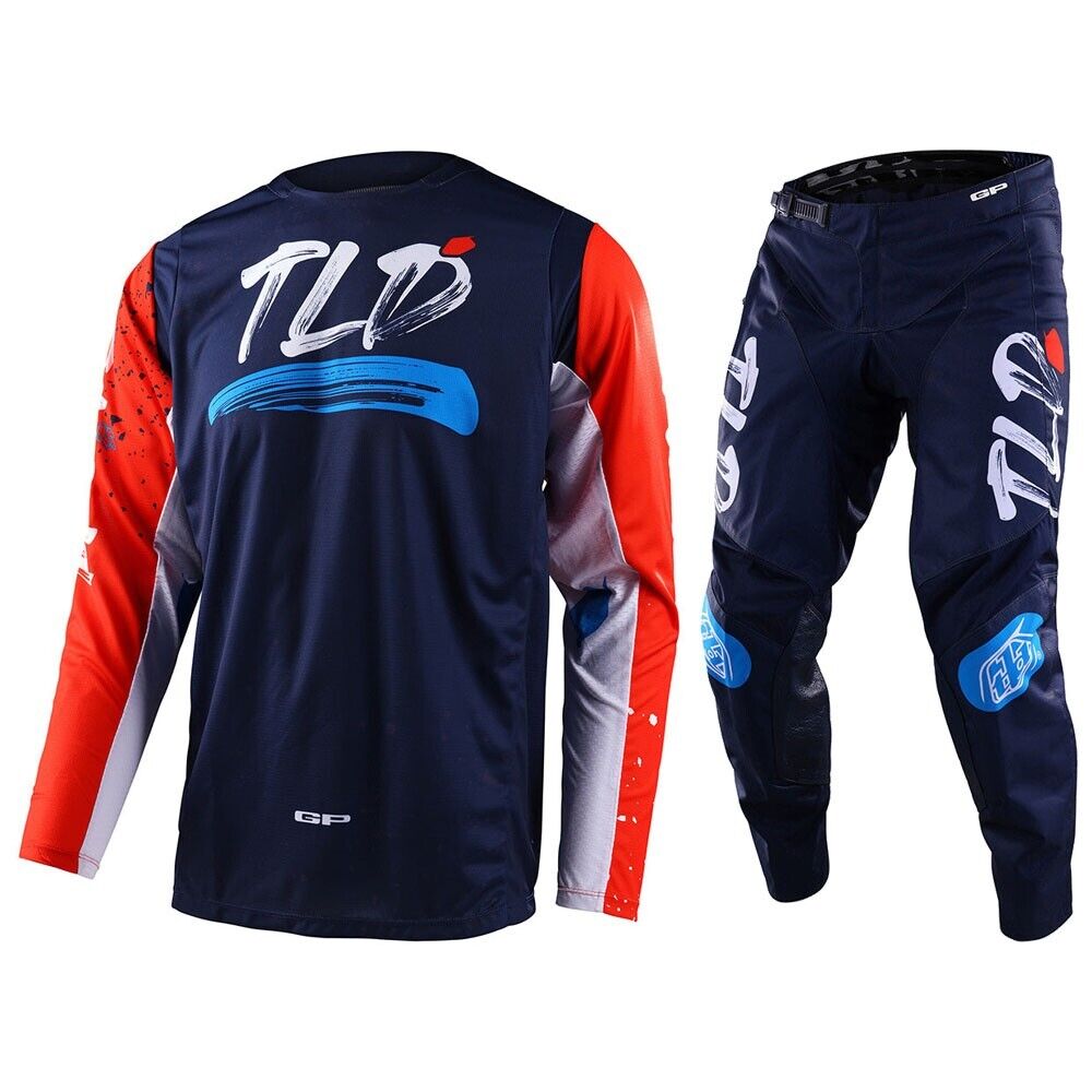 Troy Lee Designs GP Pro Blends Jersey & Pant Combo Set Navy/Orange